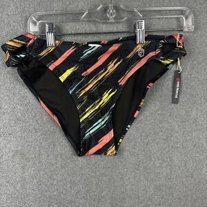 Born Primitive Bikini Bottom Womens Large Black Multicolor Swimwear Print